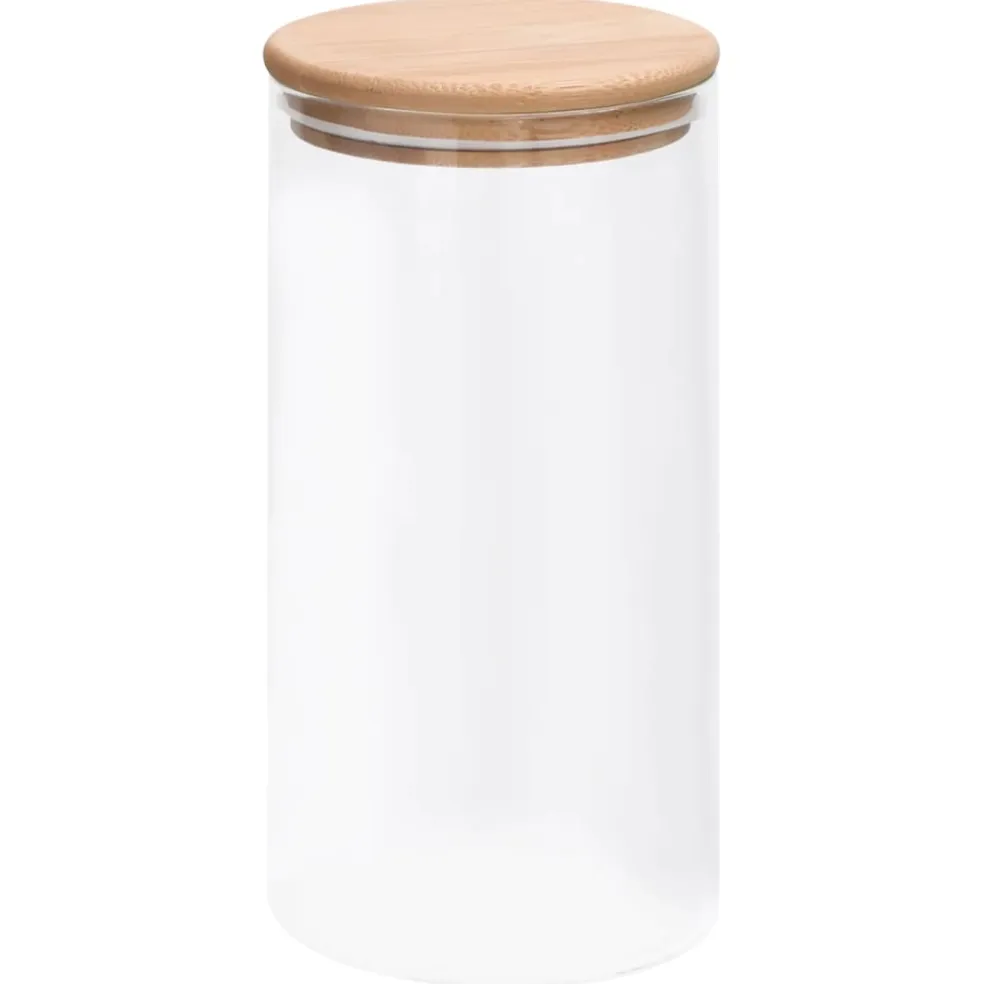 vidaXL Opbergpotten met bamboe deksels 4 st 1200 ml glas