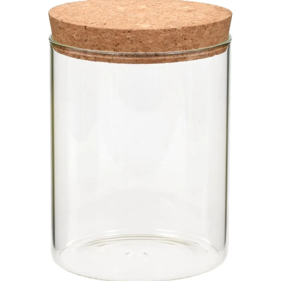 vidaXL Opbergpotten met kurken deksel 6 st 650 ml glas