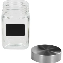 vidaXL Opbergpotten met stickers 12 st 300 ml