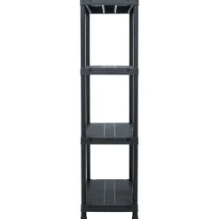 vidaXL Opbergrek 100 kg 60x30x138 cm kunststof zwart