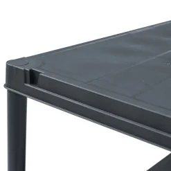 vidaXL Opbergrek 100 kg 60x30x138 cm kunststof zwart