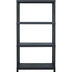 vidaXL Opbergrek 100 kg 60x30x138 cm kunststof zwart