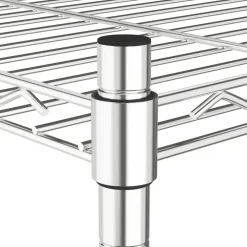 vidaXL Opbergrek 5-laags 250 kg 90x35x180 cm chroomkleurig