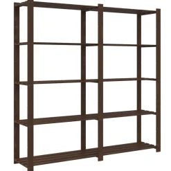 vidaXL Opbergrek 5-laags 170x38x170 cm massief grenenhout bruin