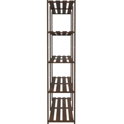 vidaXL Opbergrek 5-laags 170x38x170 cm massief grenenhout bruin