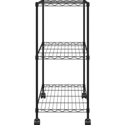 vidaXL Opbergrek met wielen 3-laags 60x35x81 cm 150 kg zwart