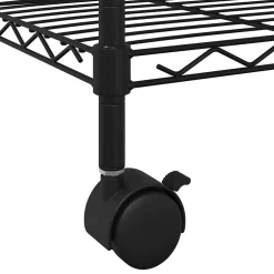 vidaXL Opbergrek met wielen 3-laags 60x35x81 cm 150 kg zwart