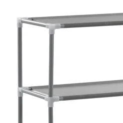 vidaXL Opbergrek voor boven toilet 3-laags 53x28x169 cm zilverkleurig