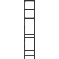 vidaXL Opbergrek voor boven toilet 3-laags 53x28x169 cm zwart