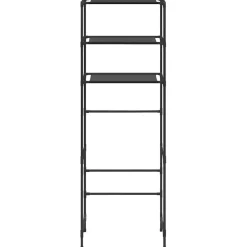 vidaXL Opbergrek voor boven toilet 3-laags 53x28x169 cm zwart