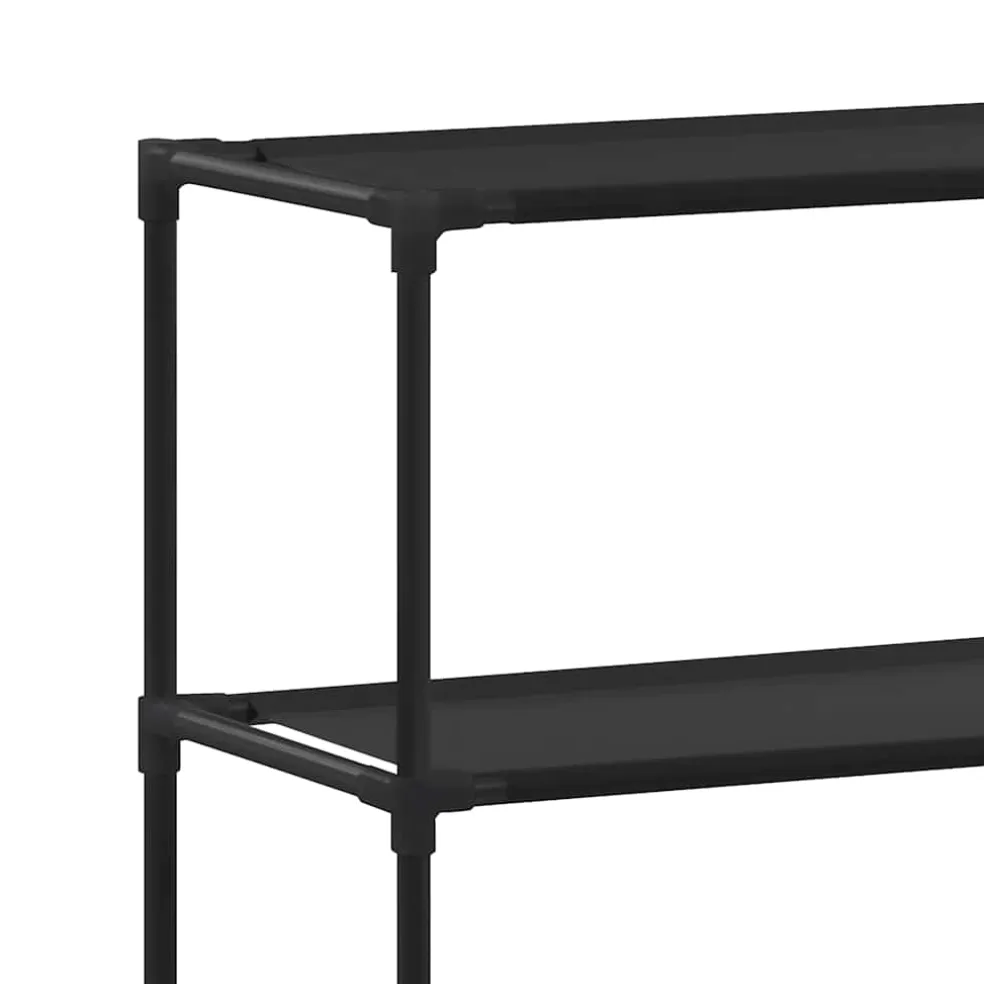 vidaXL Opbergrek voor boven toilet 3-laags 53x28x169 cm zwart