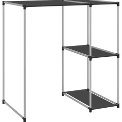 vidaXL Opbergrek voor boven wasmachine 87x55x90,5 cm ijzer zwart