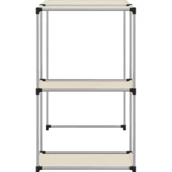 vidaXL Opbergrek voor boven wasmachine 87x55x90,5cm ijzer crèmekleurig