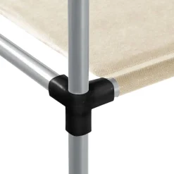 vidaXL Opbergrek voor boven wasmachine 87x55x90,5cm ijzer crèmekleurig