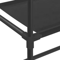 vidaXL Opbergrek voor boven wasmachine 2-laags 71x29,5x170,5 cm zwart