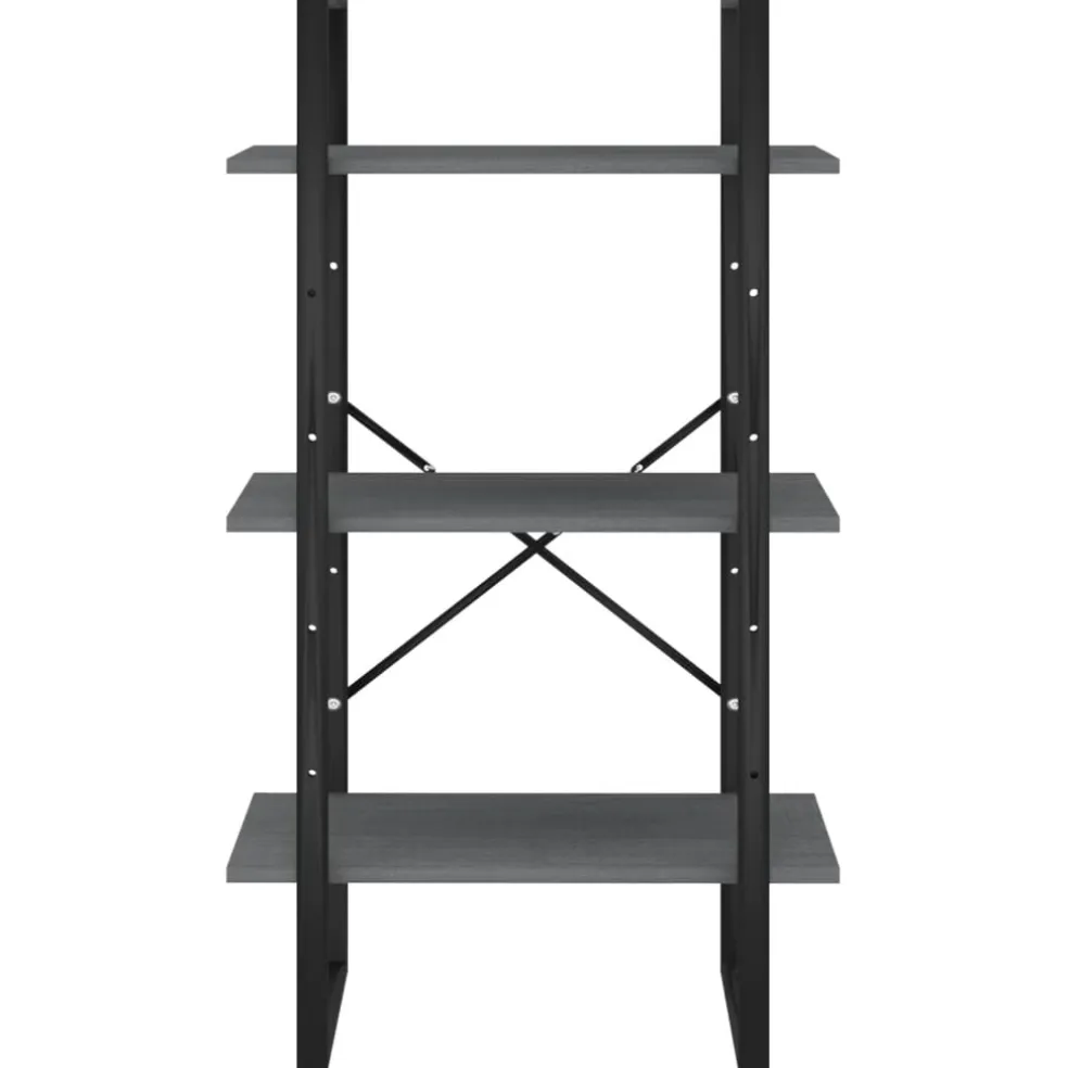 vidaXL Opbergrek 60x30x105 cm massief grenenhout grijs