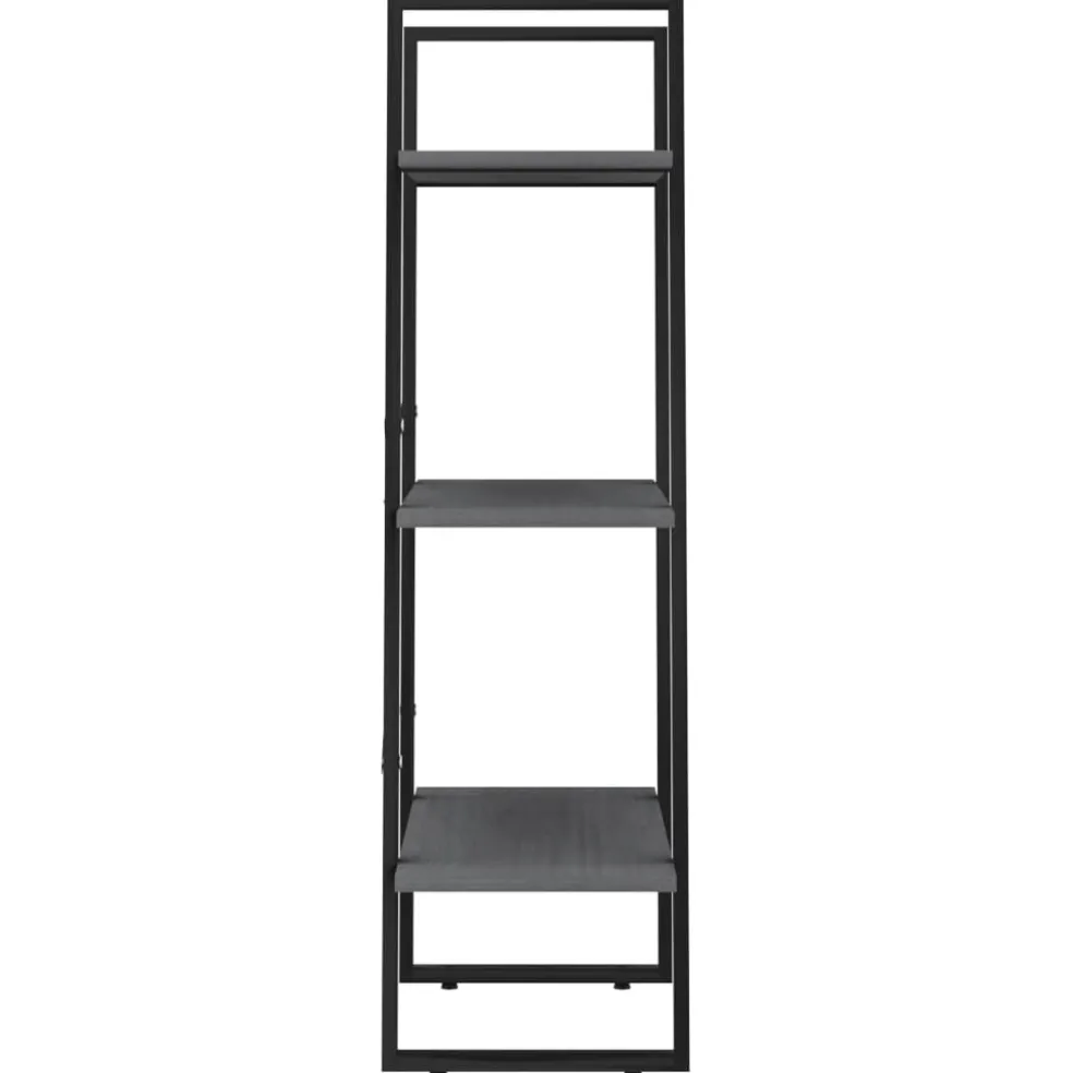vidaXL Opbergrek 60x30x105 cm massief grenenhout grijs