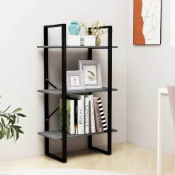 vidaXL Opbergrek 60x30x105 cm massief grenenhout grijs