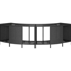 vidaXL Opbergschappen voor hottub 2 st poly rattan zwart