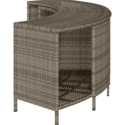 vidaXL Opbergschappen voor hottub 2 st poly rattan grijs