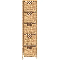 vidaXL Opbergset met 5 manden 25,5x37x100 cm waterhyacint