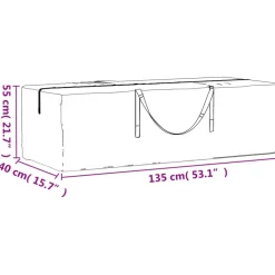 vidaXL Opbergtas voor kerstbomen 135x40x55 cm polyetheen zwart