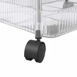 vidaXL Opbergtrolley 2-laags 37x28x43,5 cm acryl transparant
