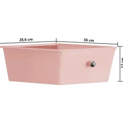 vidaXL Opbergtrolley met 4 lades mobiel kunststof roze