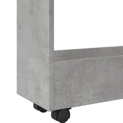 vidaXL Opbergtrolley smal 3-laags bewerkt hout betongrijs