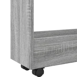 vidaXL Opbergtrolley smal 3-laags bewerkt hout grijs sonoma eiken