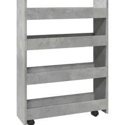 vidaXL Opbergtrolley smal 4-laags bewerkt hout sonoma eikenkleurig