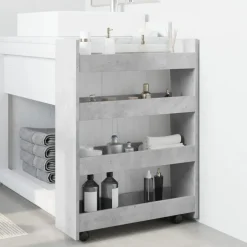 vidaXL Opbergtrolley smal 4-laags bewerkt hout sonoma eikenkleurig