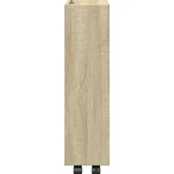 vidaXL Opbergtrolley smal 3-laags bewerkt hout sonoma eikenkleurig