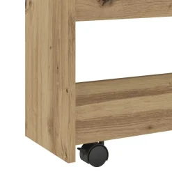 vidaXL Opbergtrolley smal 4-laags bewerkt hout artisanaal eikenkleurig