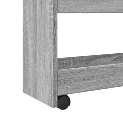 vidaXL Opbergtrolley smal 4-laags bewerkt hout grijs sonoma eiken