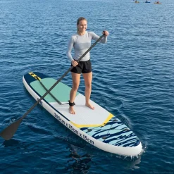 vidaXL Opblaasbaar Stand Up Paddle Board APEX 305 x 76 x 15 cm Blauw
