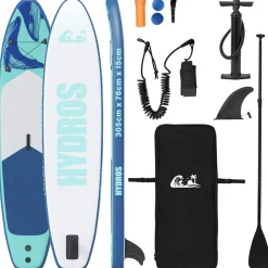 vidaXL Opblaasbaar Stand Up Paddle Board HYDROS 305 x 76 x 15 cm