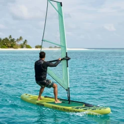vidaXL Opblaasbaar SUP Board met Zeil POSEIDON 330 x 76 x 15 cm Groen