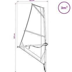 vidaXL Opblaasbaar SUP Board met Zeil HYDROS 330 x 76 x 15 cm