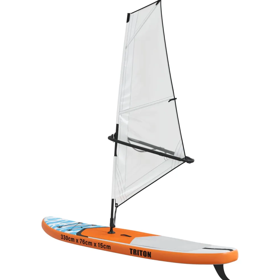 vidaXL Opblaasbaar SUP Board met Zeil TRITON 330 x 76 x 15 cm Blauw