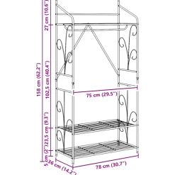 vidaXL Open Kledingkast 2 st 78 x 36 x 158 cm