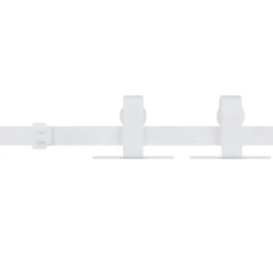 vidaXL Ophangset voor minischuifdeur 183 cm koolstofstaal wit