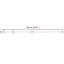 vidaXL Ophangset voor minischuifdeur 183 cm koolstofstaal wit
