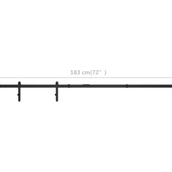 vidaXL Ophangset voor minischuifdeur 183 cm koolstofstaal