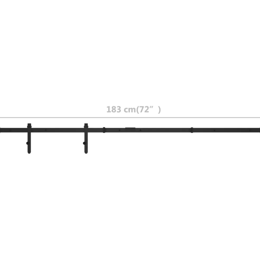 vidaXL Ophangset voor minischuifdeur 183 cm koolstofstaal