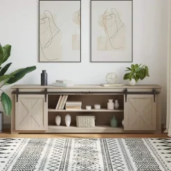 vidaXL Ophangset voor schuifdeur 200 cm koolstofstaal
