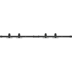vidaXL Ophangset voor schuifdeur 122 cm koolstofstaal
