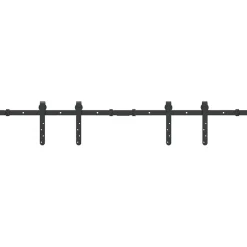 vidaXL Ophangset voor schuifdeur 122 cm koolstofstaal