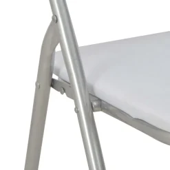 vidaXL Opklapbare stoelen, 4 stuks, wit kunstleer