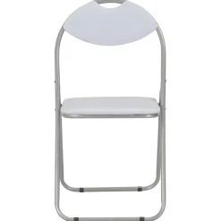 vidaXL Opklapbare stoelen, 4 stuks, wit kunstleer